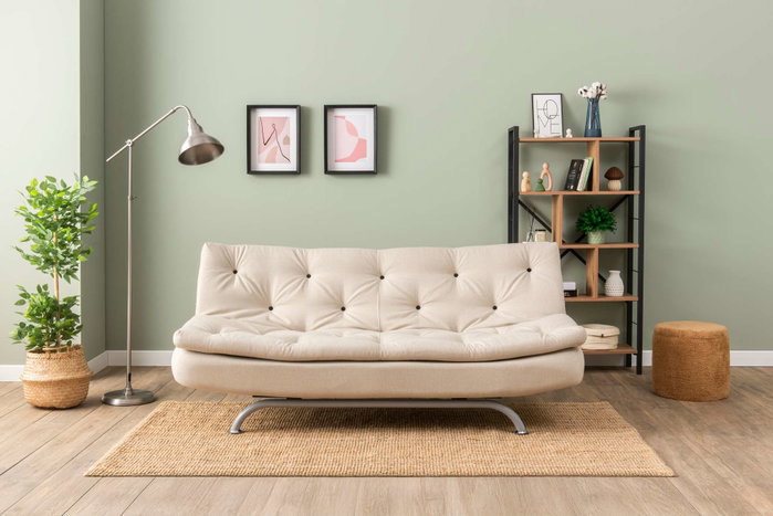 Atelier Del Sofa Rivo Sofá-Cama de 3 Plazas Beige